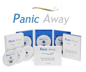 An advertisement showing the PanicAway dvd's for purchase